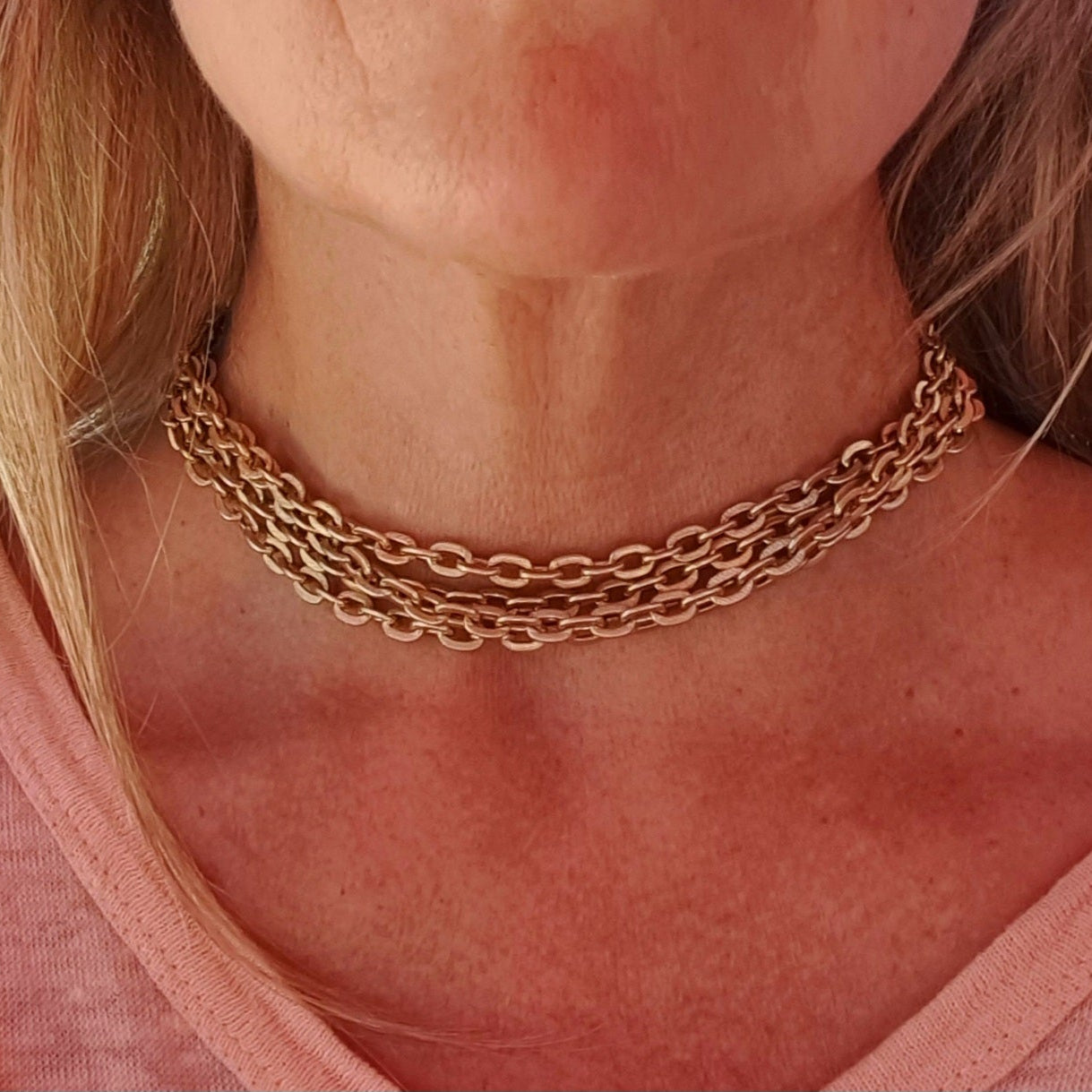 Ras-de-Cou Vintage Maille Dorée Intemporelle Années 70/ 80