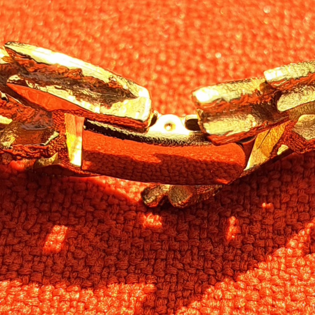 Bracelet Maille Épi de Blé, Doré