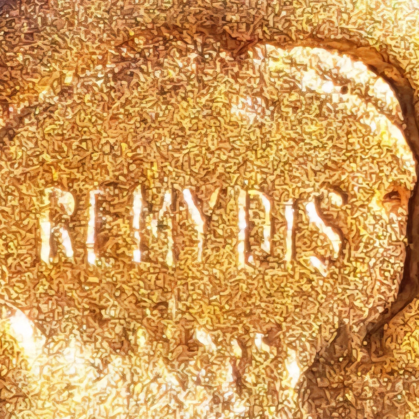 Bague Vintage REMYS DIS Ornement Sculptural et Cabochons Rouges