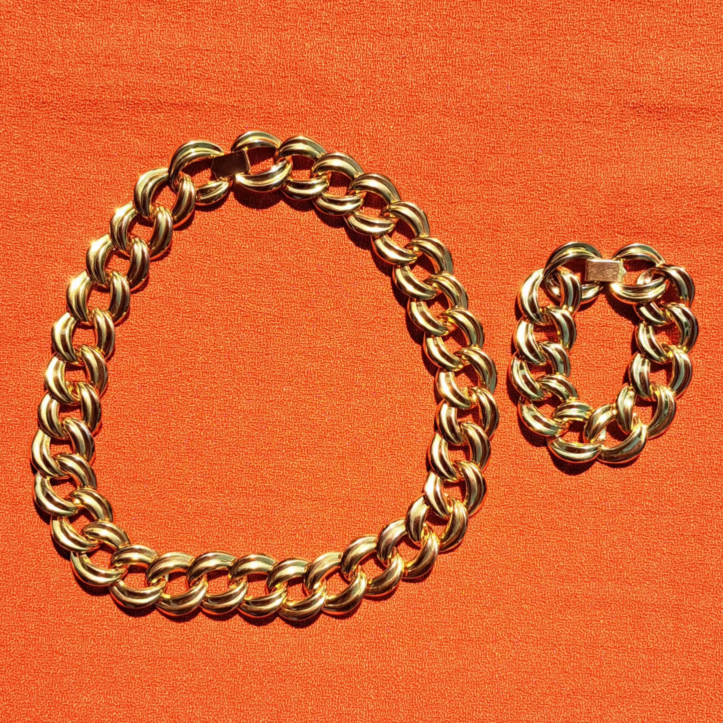 Ras-de-Cou Maille Gourmette Vintage Métal Doré