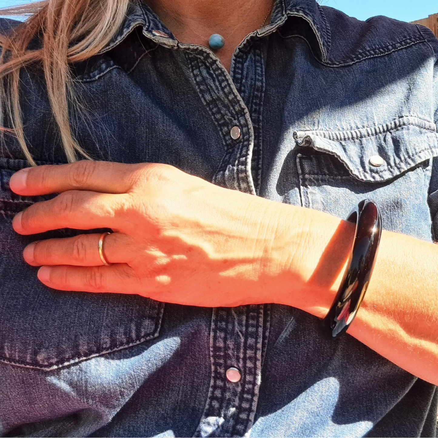 Bracelet Jonc en Bakélite Marron Écaille de Tortue Années 1930-50