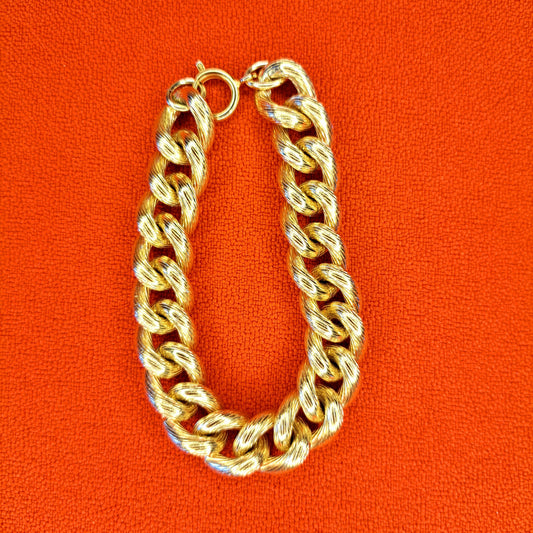 Bracelet à maille gourmette plaqué or
