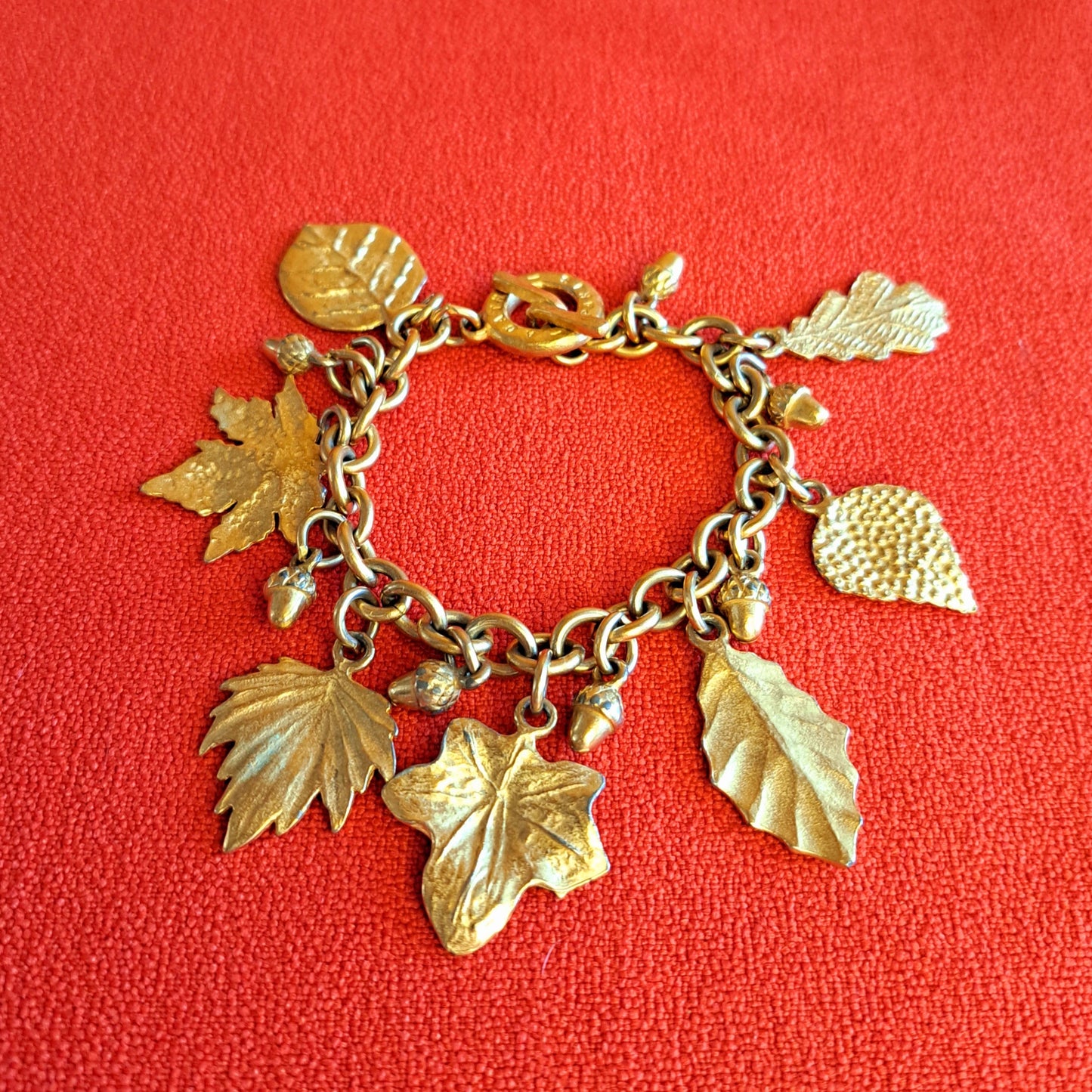 Bracelet Agatha Doré Breloques Feuilles & Glands