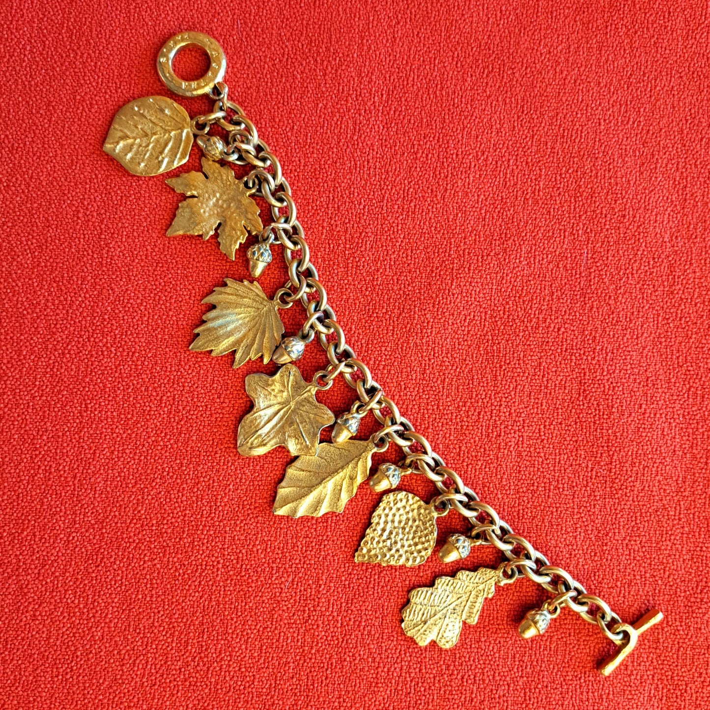 Bracelet Agatha Doré Breloques Feuilles & Glands