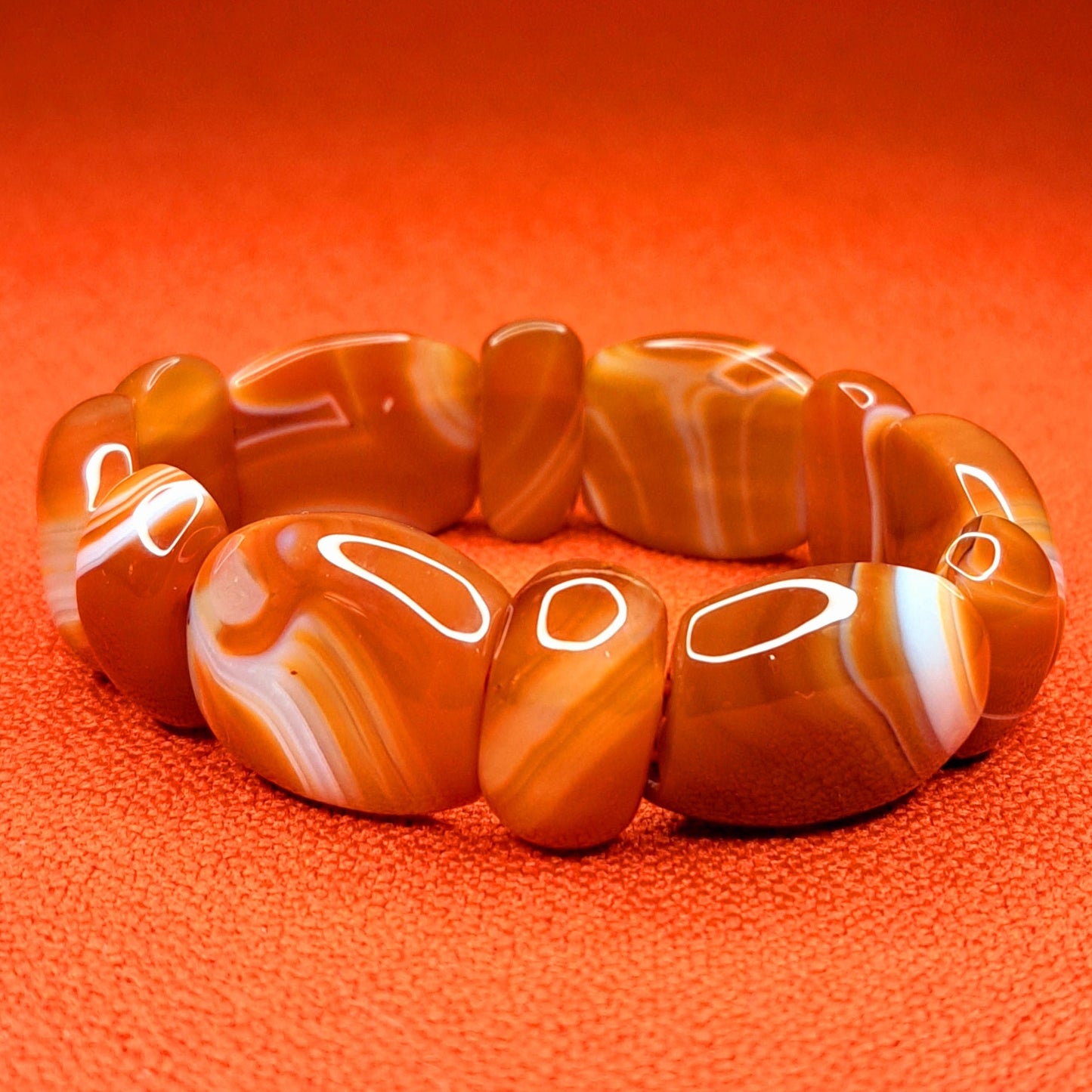 Bracelet Élastique en Agate Naturelle