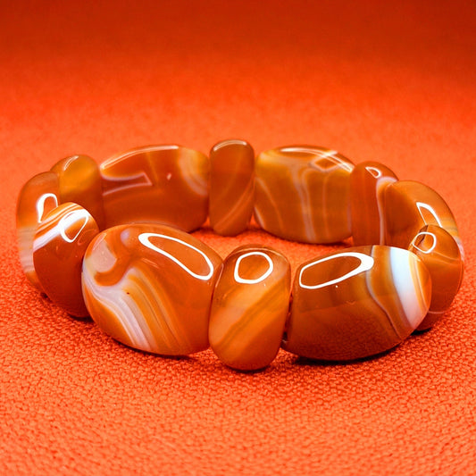 Bracelet Élastique en Agate Naturelle