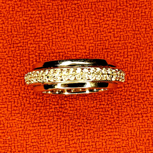 Bague Tournante en Argent 925 & Strass