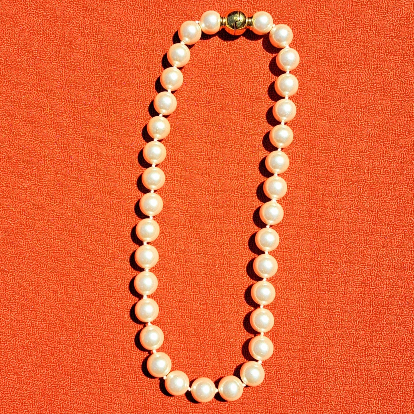 Collier de Perles Classique § Fermoir Aimanté Doré