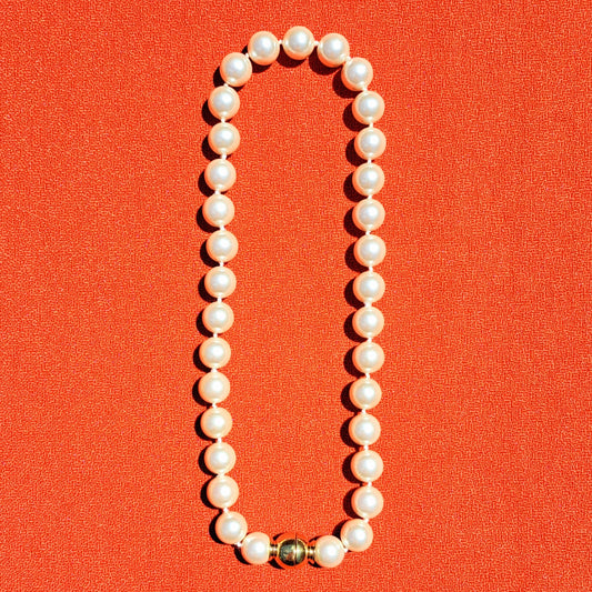 Collier de Perles Classique § Fermoir Aimanté Doré