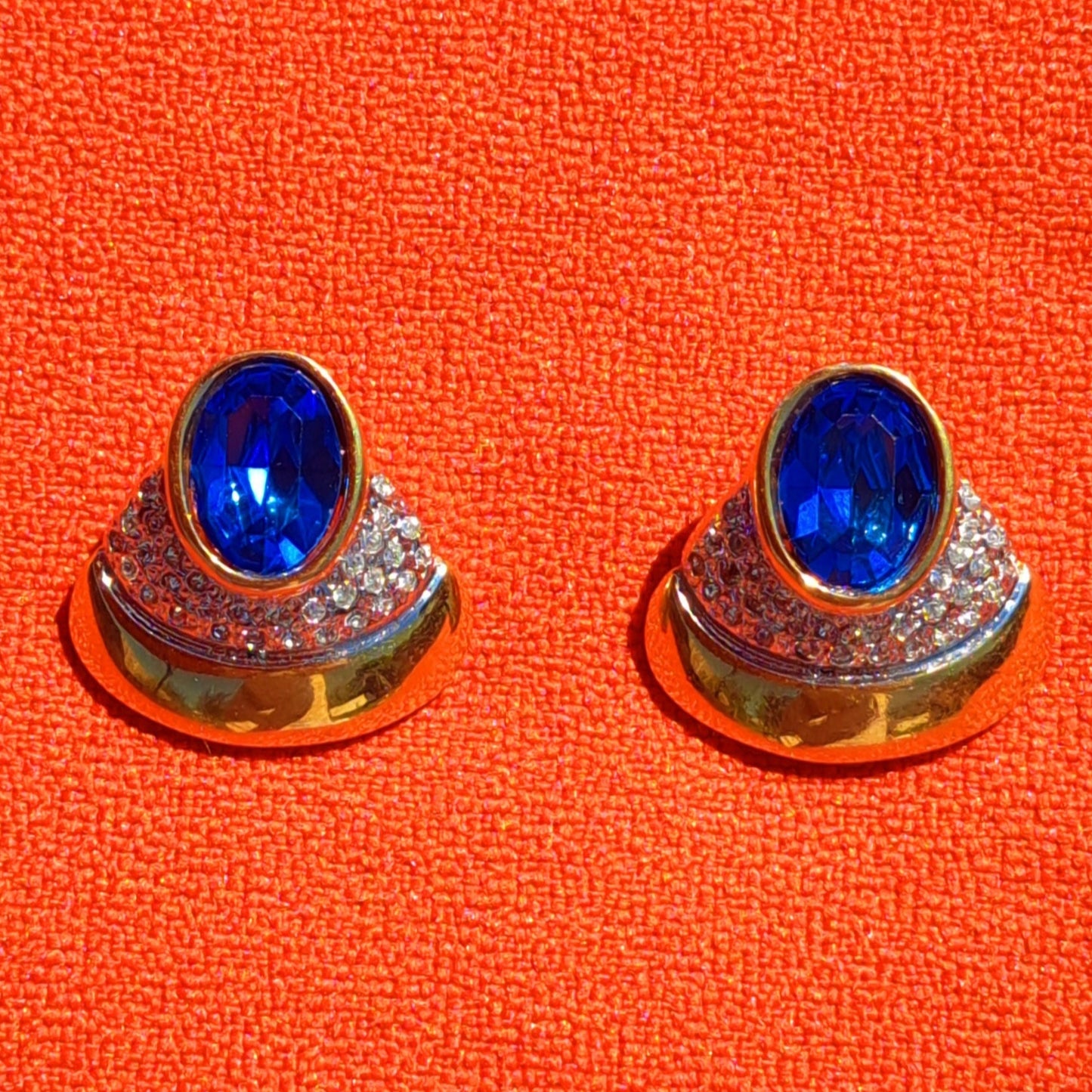 Clips d'Oreilles Saphir Chic & Lumineux