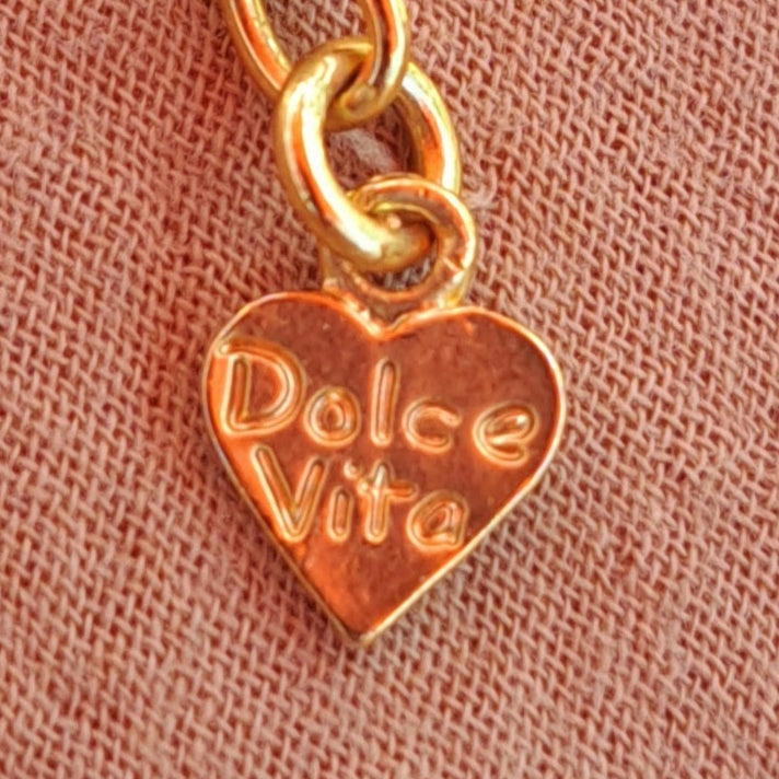 Collier Dolce Vita Plaqué Or Fleurs Texturées & Cabochons Résine