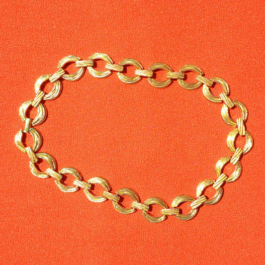 Ras-de-Cou Doré Texturé Maillons Bombés