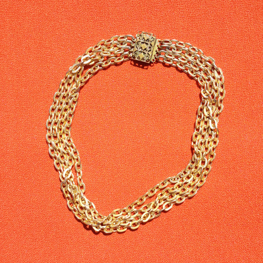 Ras-de-Cou Vintage Maille Dorée Intemporelle Années 70/ 80