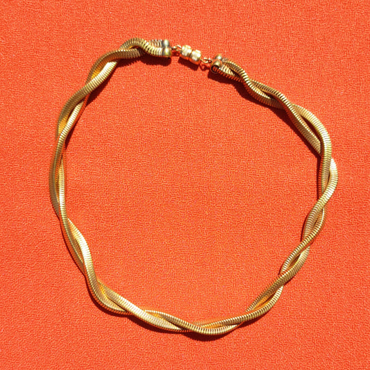 Ras-de-Cou Torsadé Doré Années 80-90