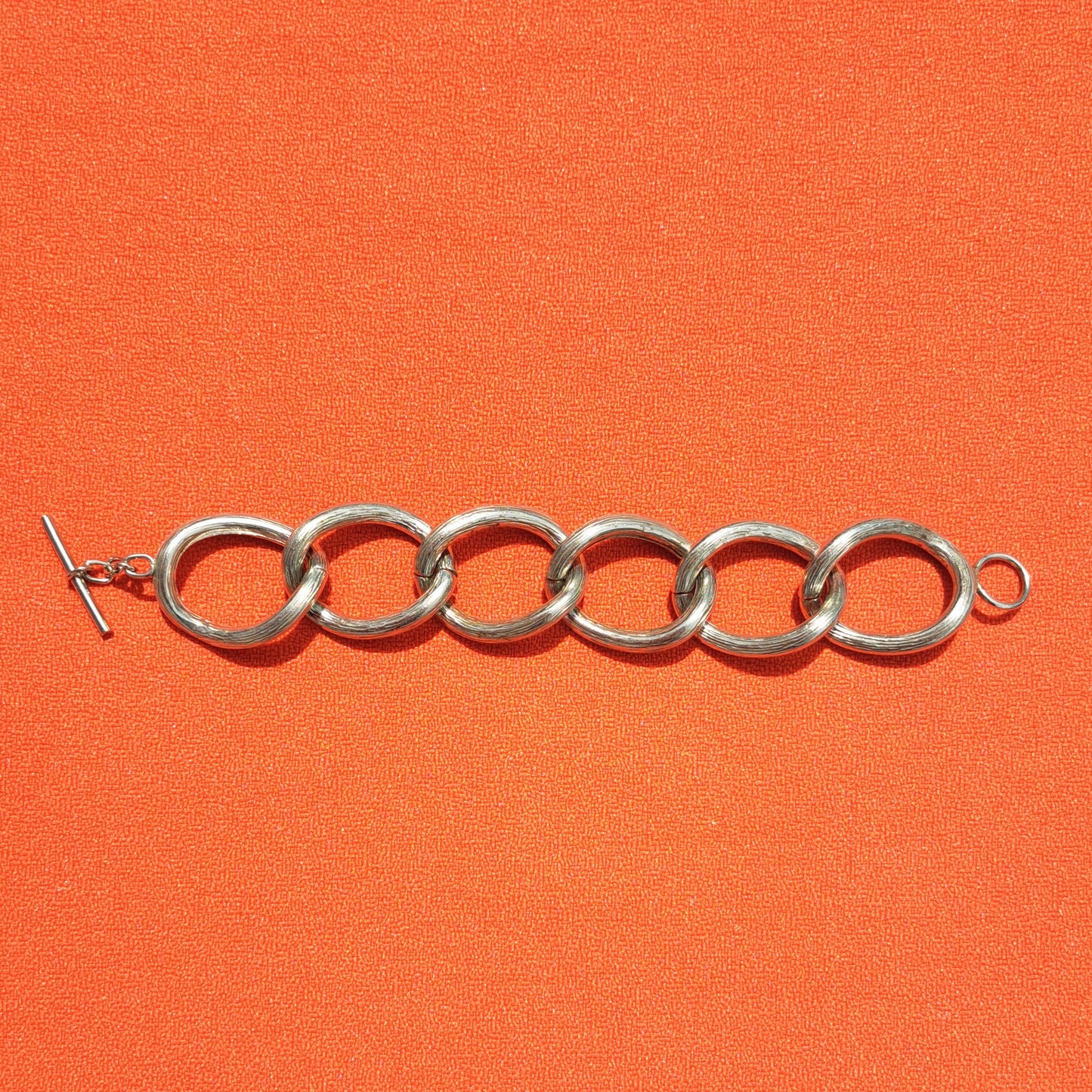 Bracelet à Maillons Epais en Métal Argenté