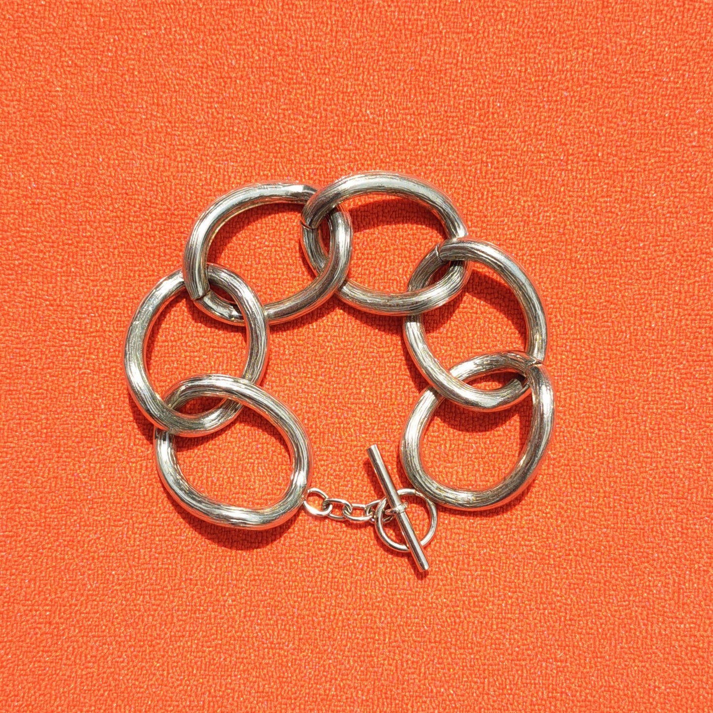 Bracelet à Maillons Epais en Métal Argenté