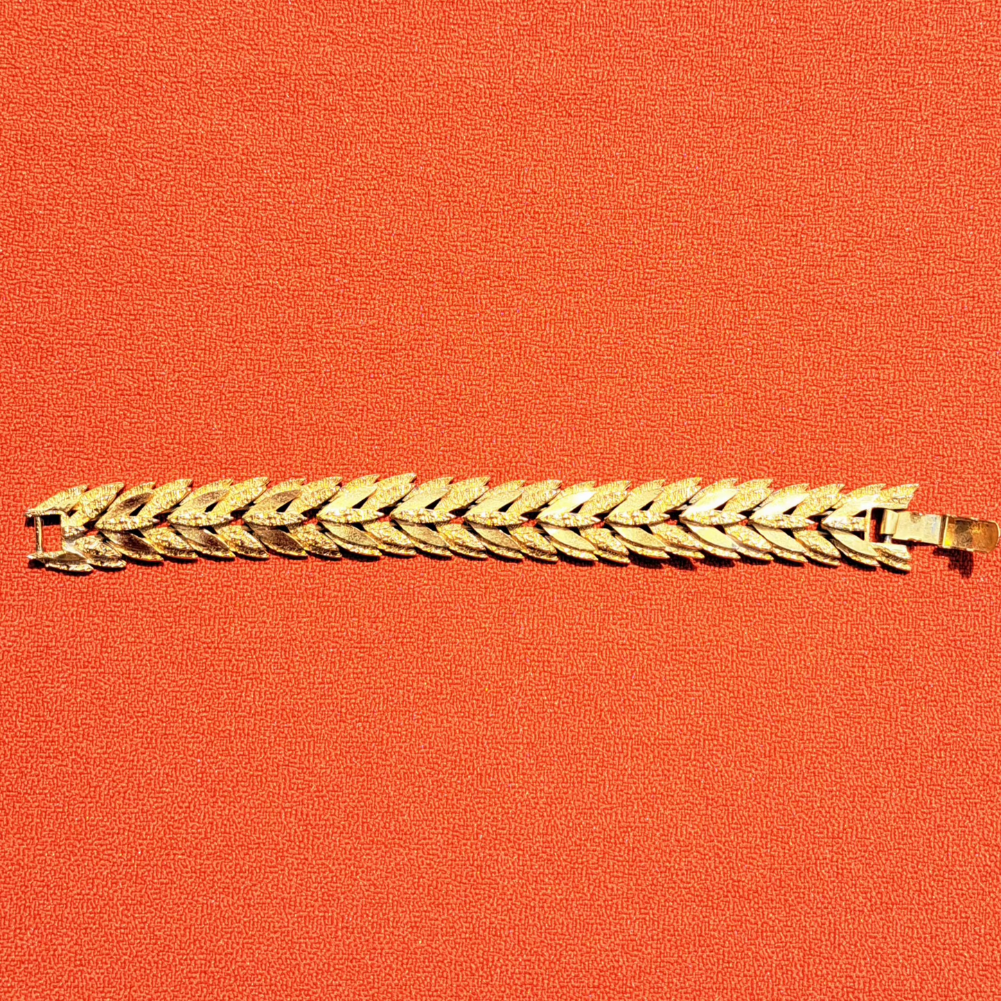 Bracelet Maille Épi de Blé, Doré