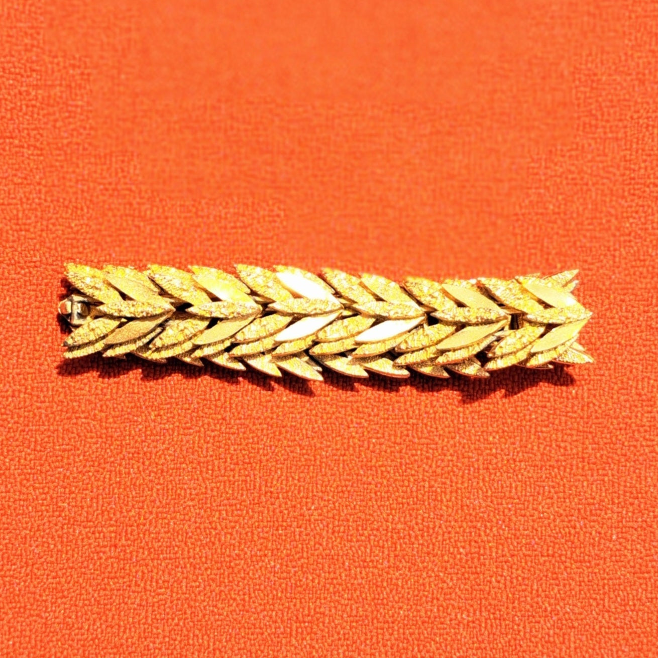 Bracelet Maille Épi de Blé, Doré