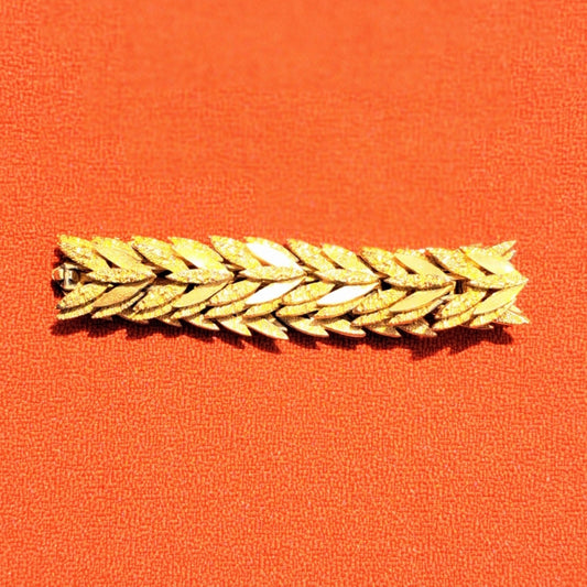 Bracelet Maille Épi de Blé, Doré