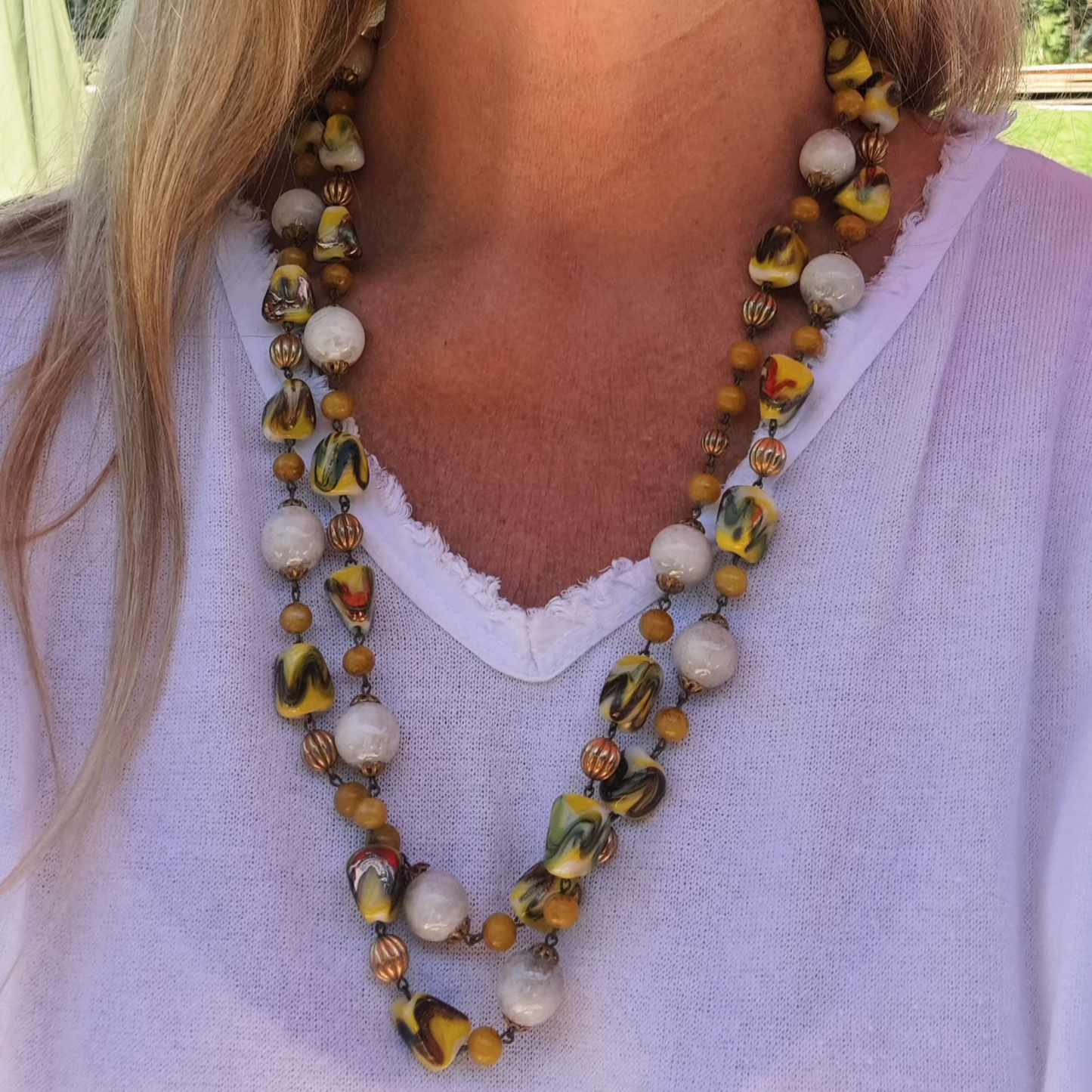 Sautoir de Perles aux Couleurs Eclatantes