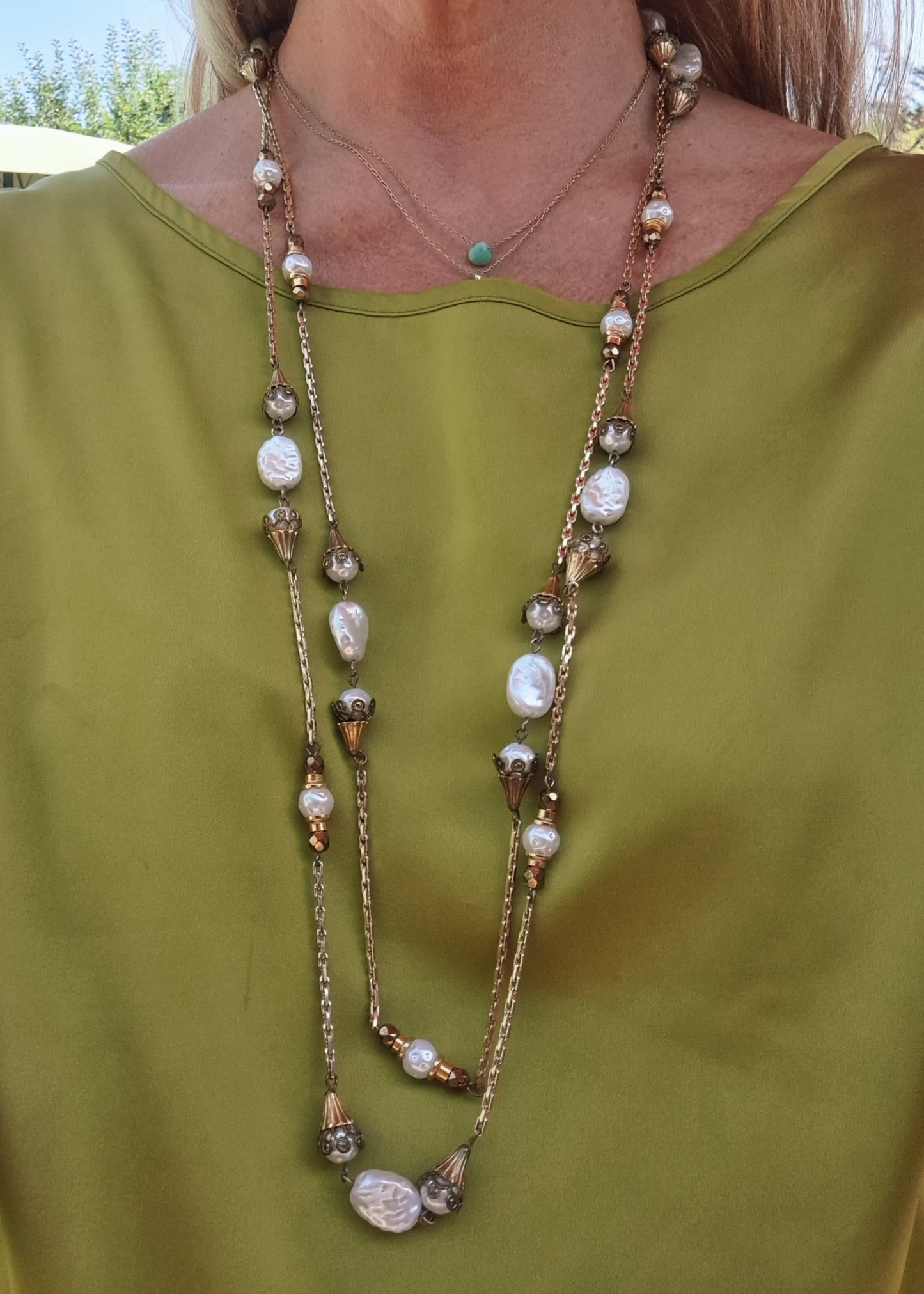 Sautoir de Perles Double Rang Baroque