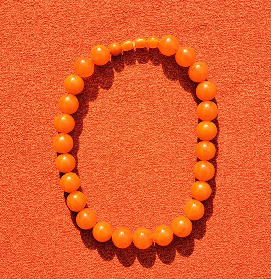 Ras-de-Cou de Perles Oranges Vintage