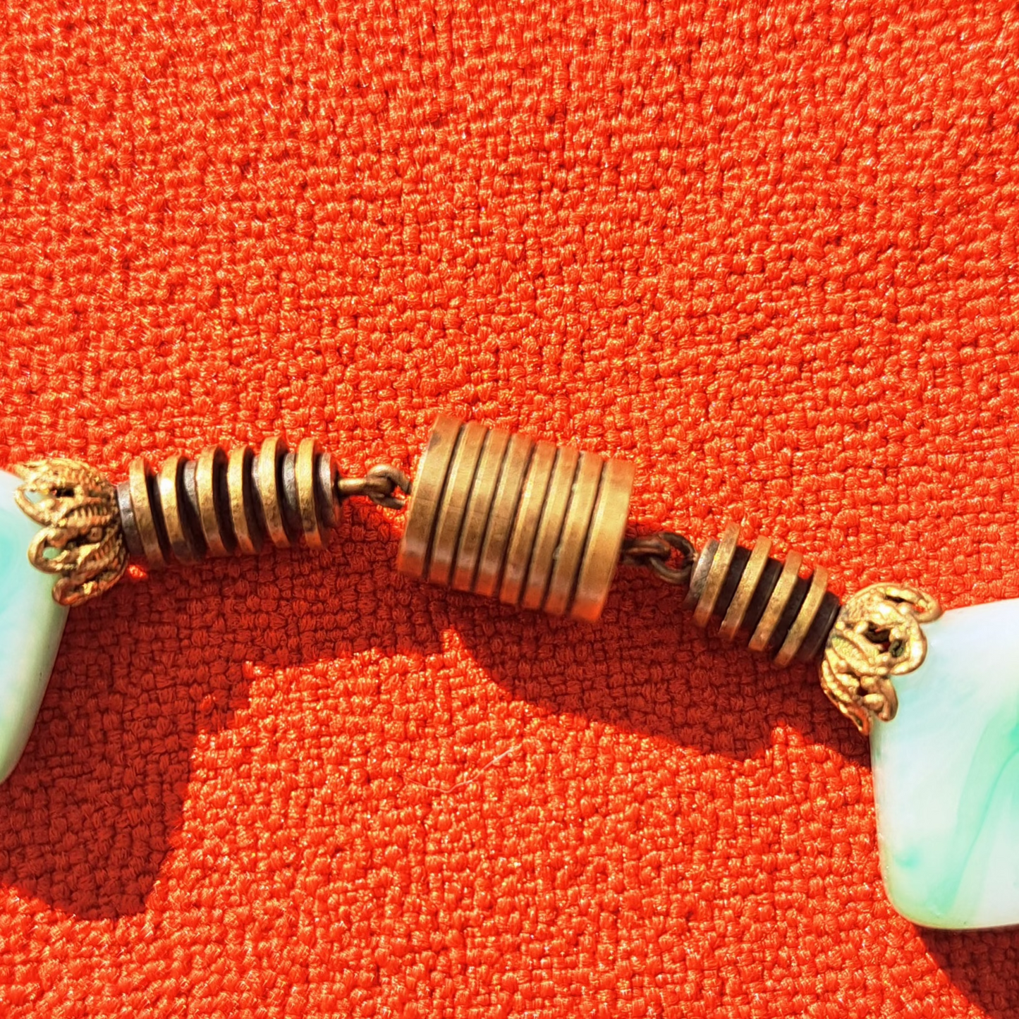 Ras-de-Cou Perles et Cristaux Facettés Verts