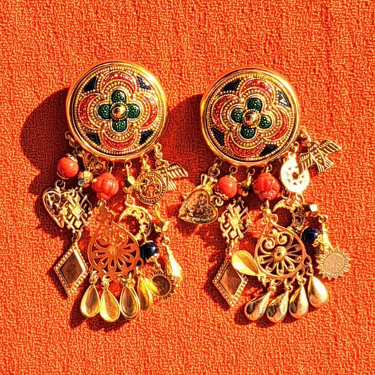 Clips d'Oreilles Vintage Filigrane et Ornements