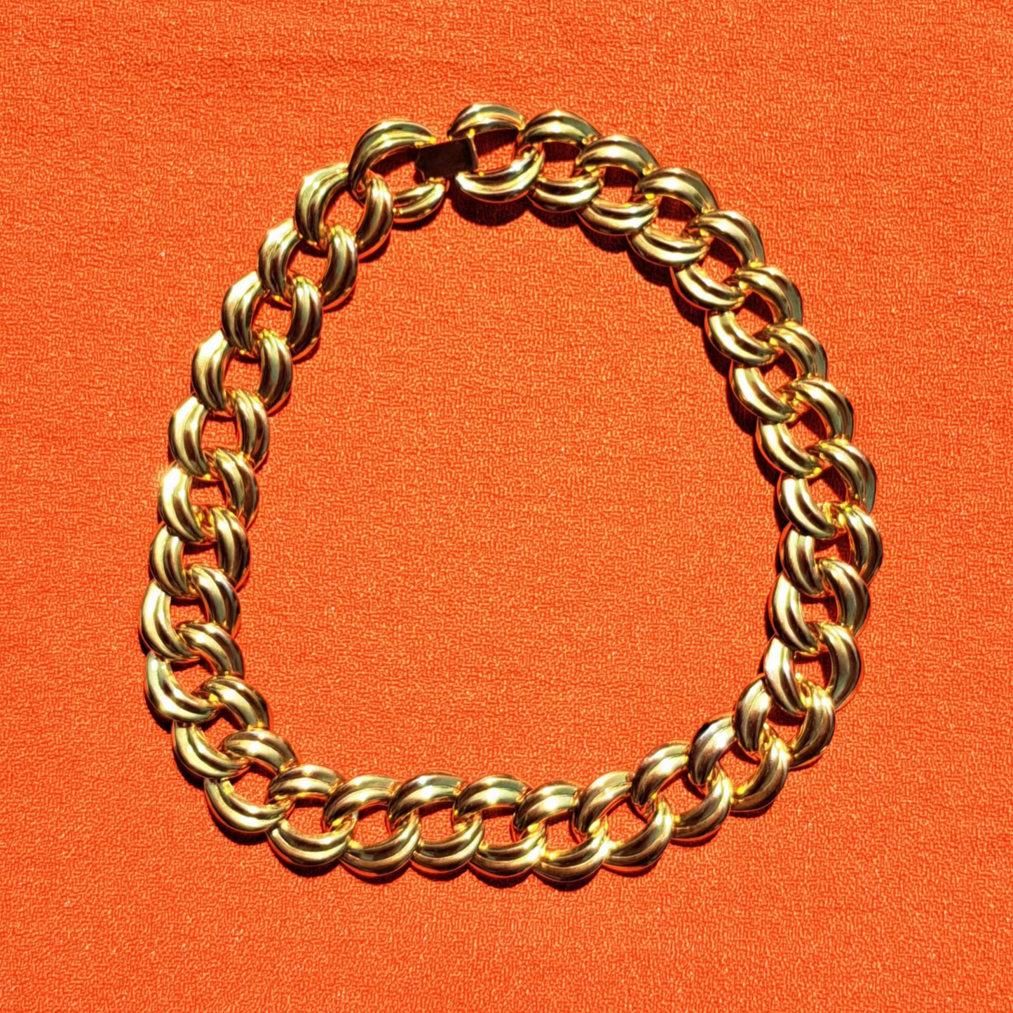 Ras-de-Cou Maille Gourmette Vintage Métal Doré