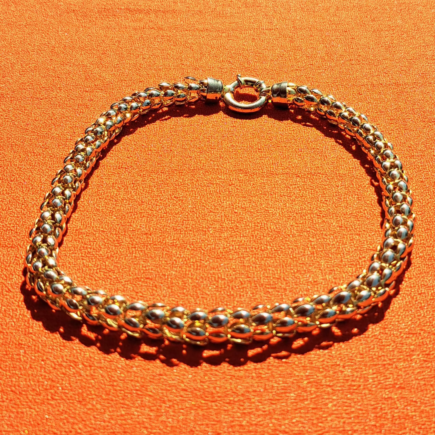 Ras de Cou "Maille Popcorn" Doré