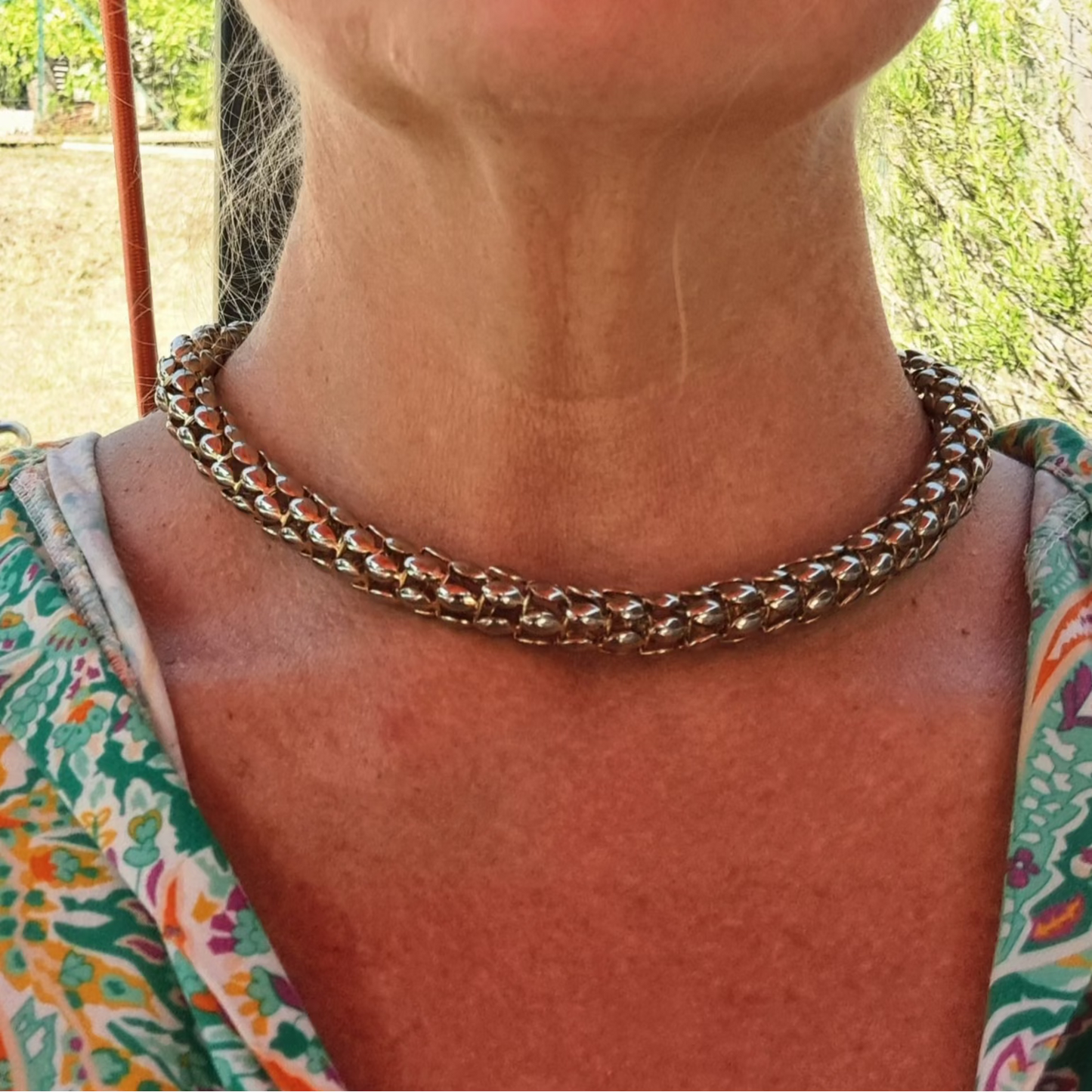 Ras de Cou "Maille Popcorn" Doré