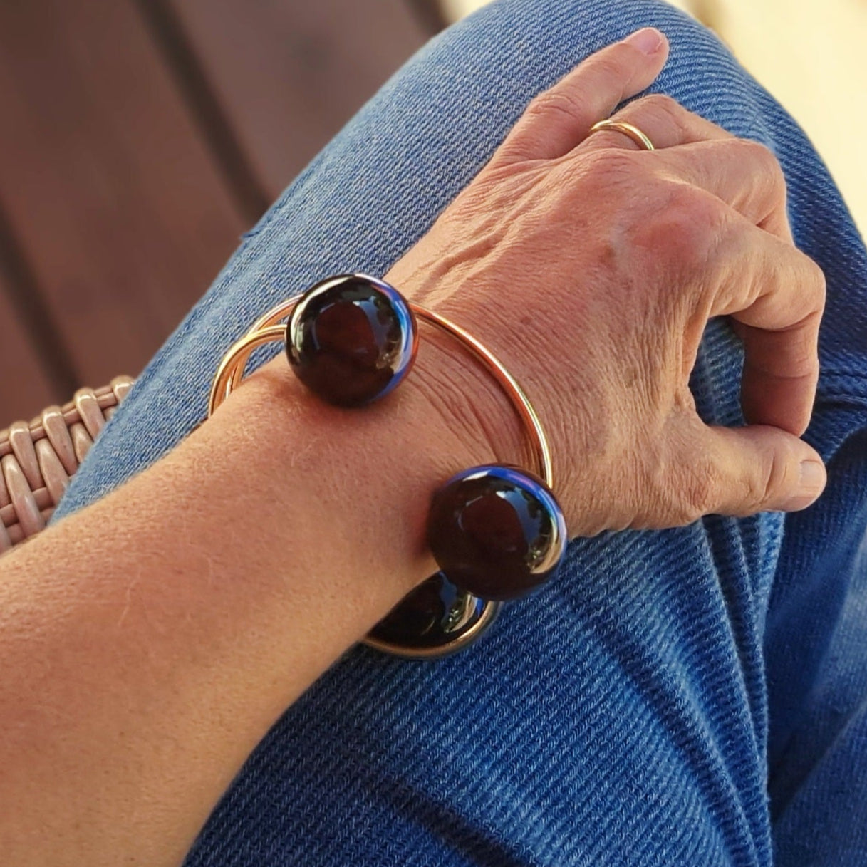 Bracelets Vintage Design Audacieux & Boules Ambrées