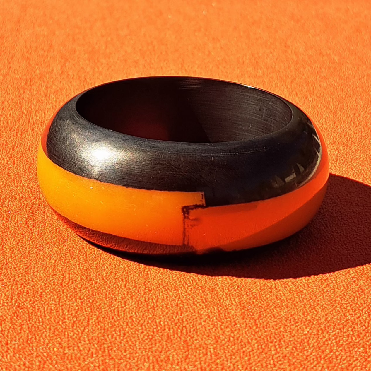 Bracelet Jonc Bakélite Bi Couleur années 1920-1950