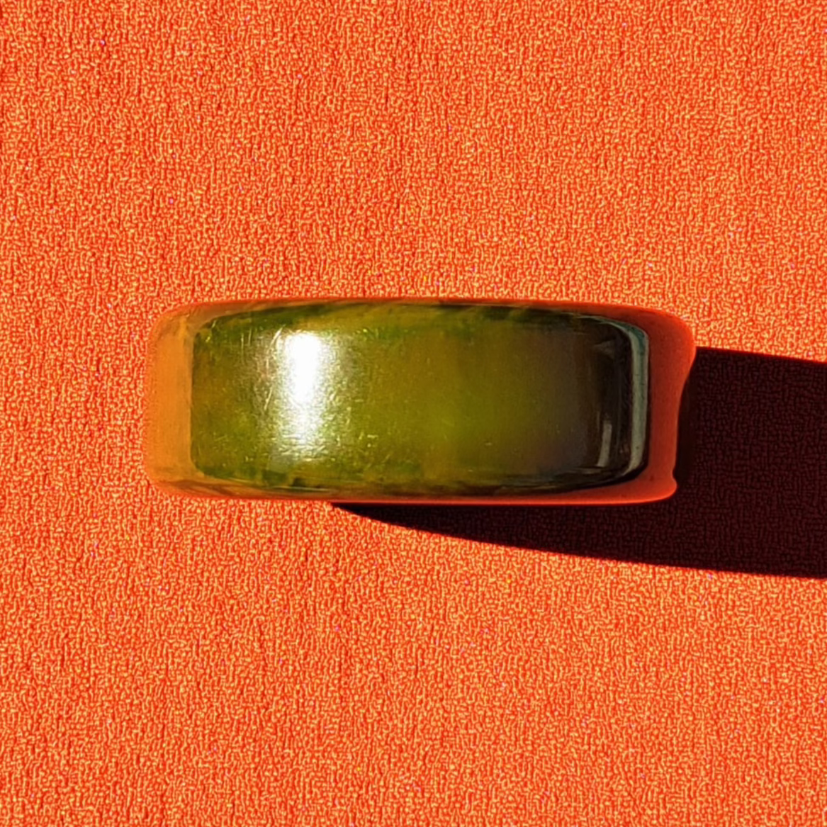 Bracelet Jonc Vintage en Bakélite Vert Forêt Profond Années 1940–1950