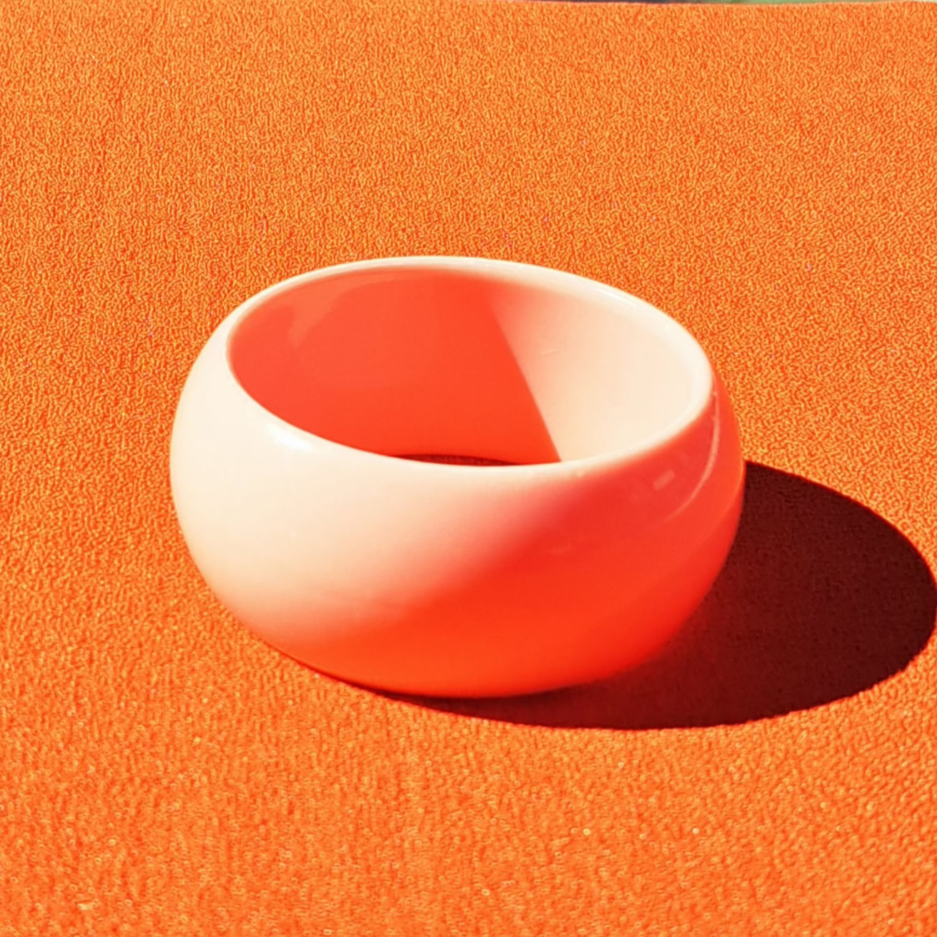 Bracelet Jonc Rose Poudré Style Rétro Épuré Années 1970