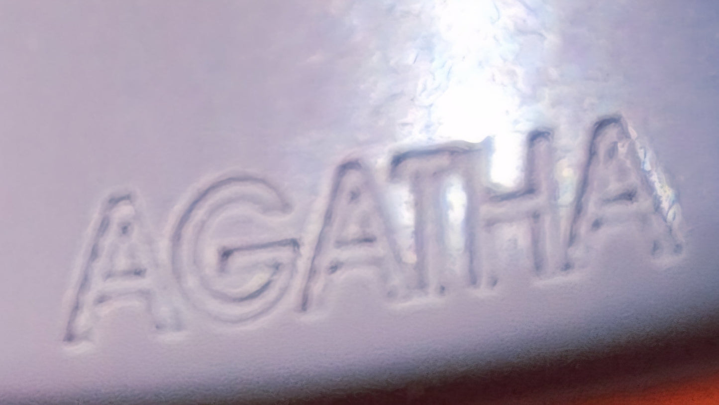 Duo de Bracelets Joncs Vintage AGATHA Résine Parme & Violet Années 1990