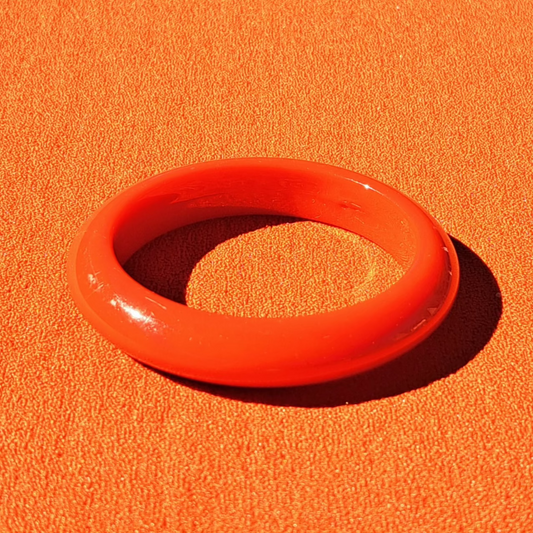 Bracelet Jonc en Résine Rouge Lumineuse Années 1970-80