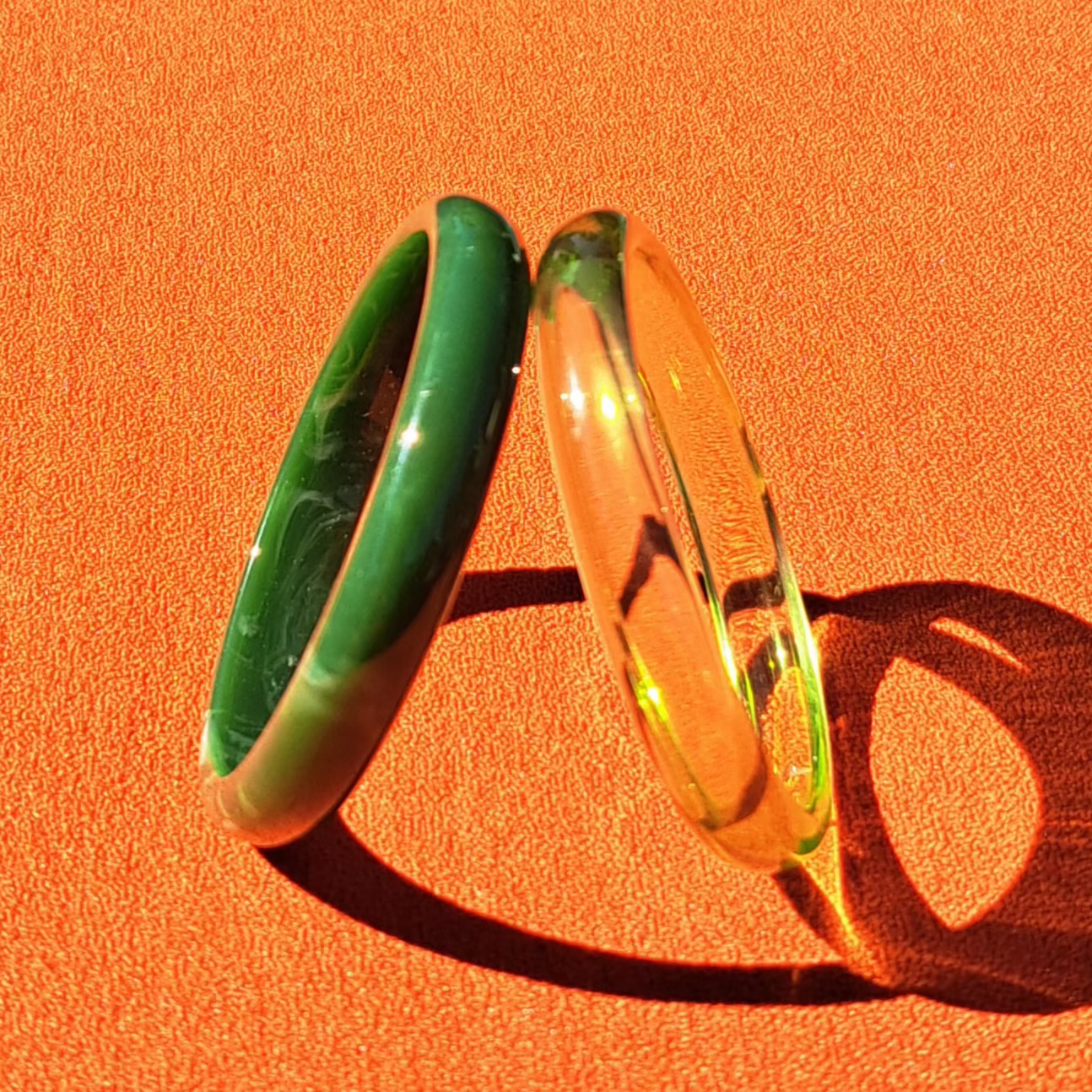 Duo de Bracelets Joncs Verts Années 1980–90