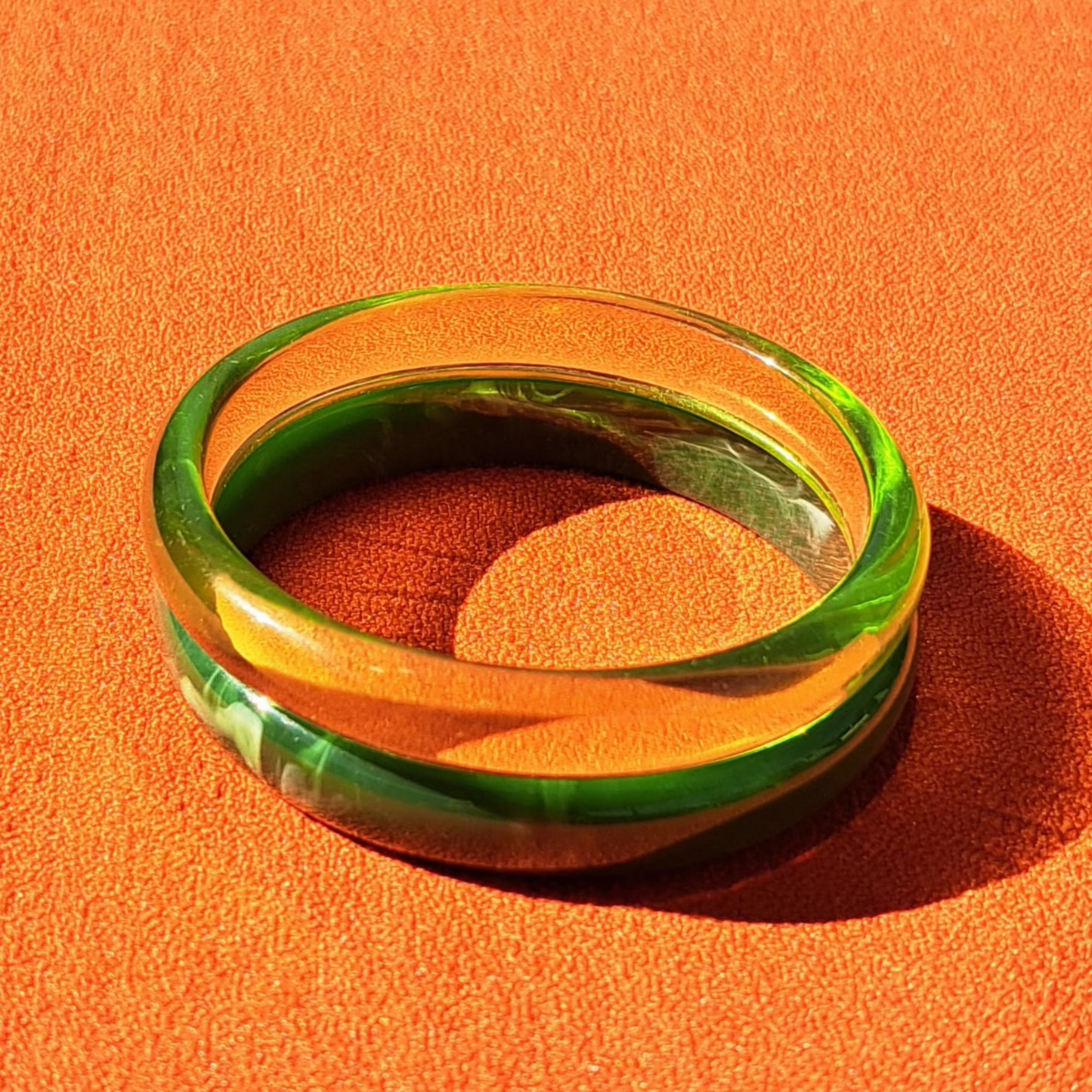 Duo de Bracelets Joncs Verts Années 1980–90