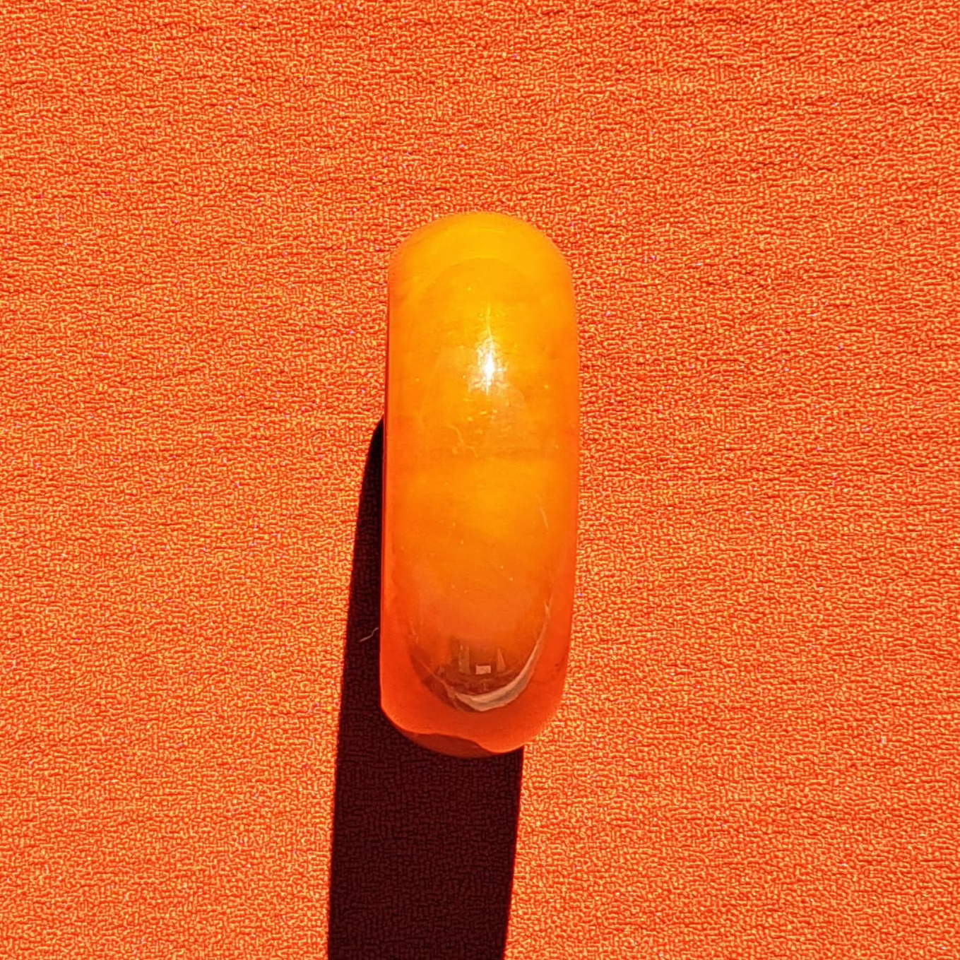 Bracelet Jonc Bakélite Orange Années 1930-1950