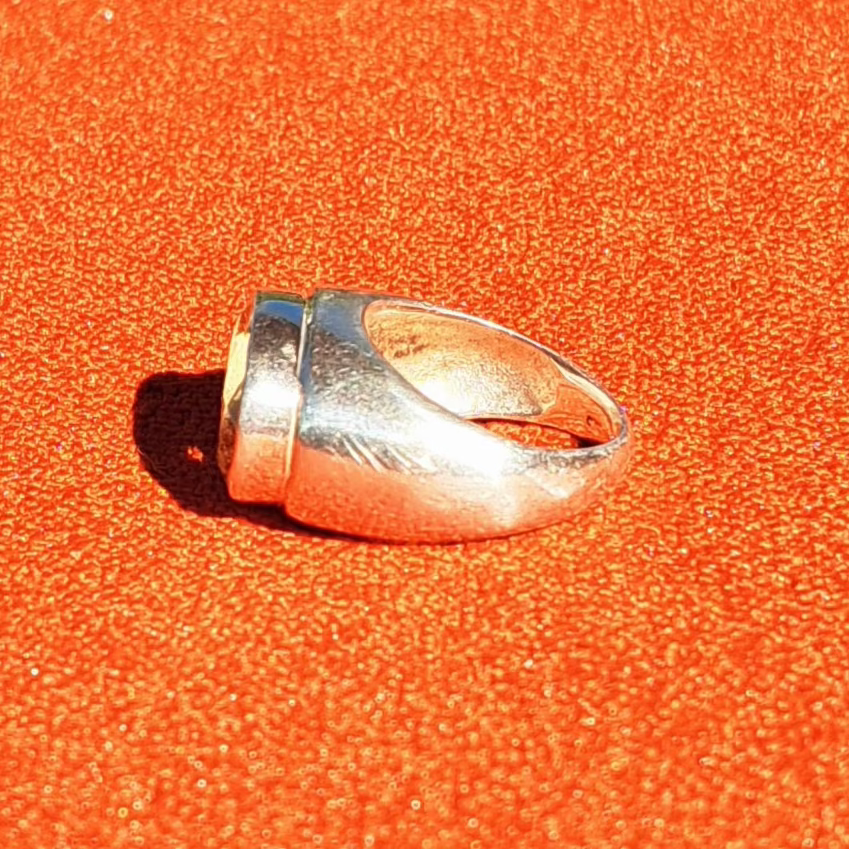 Bague Ovale Citrine Facettée et Argent