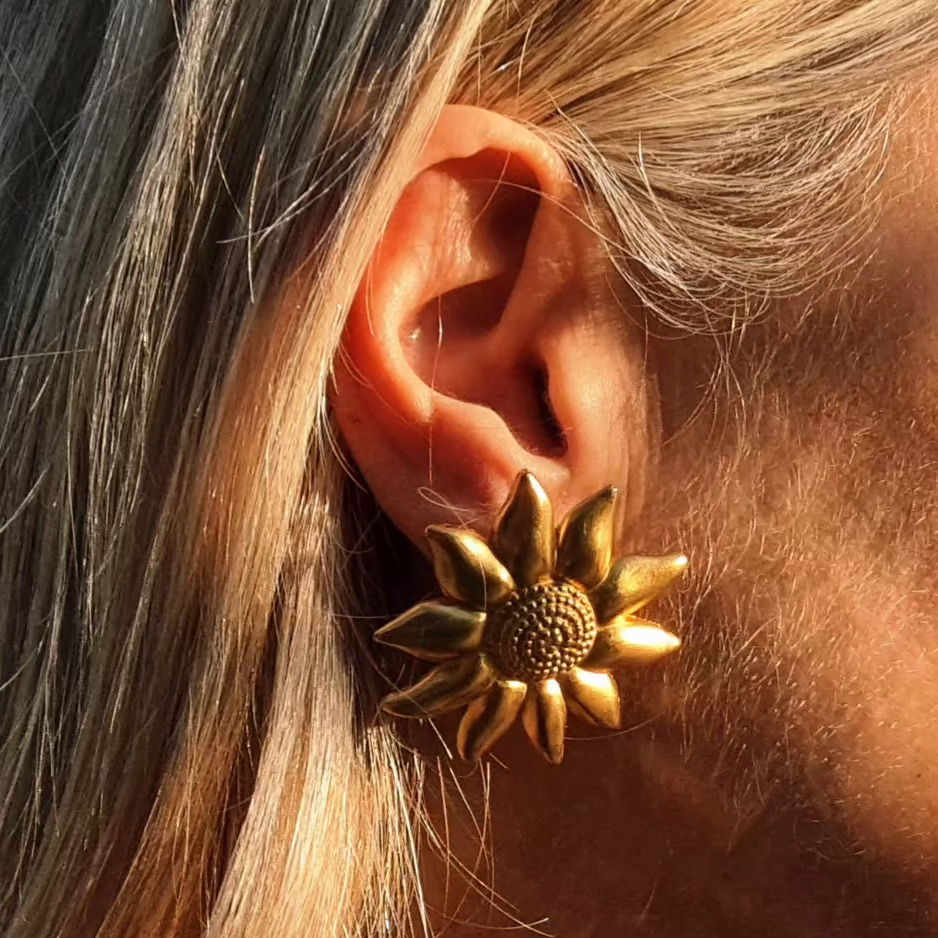 Boucles d'Oreilles Clip Tournesol LANCÔME