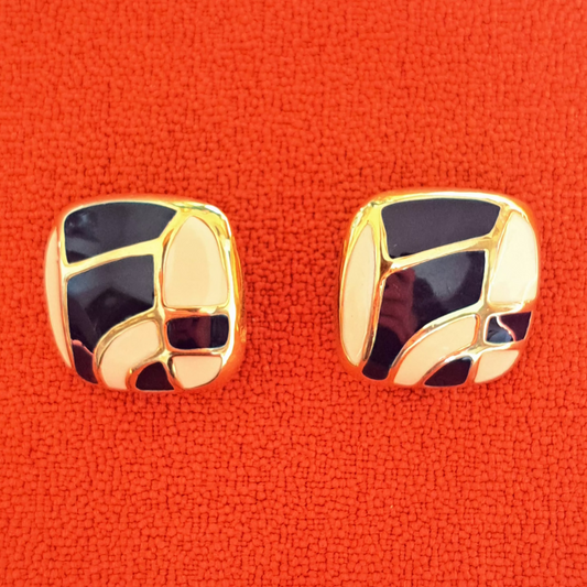 Clips d'Oreilles Vintage JARDAIN Paris Années 80