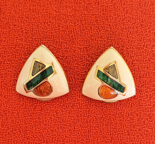 Clips d'Oreilles CAMELLIA Paris Pop Art Années 80