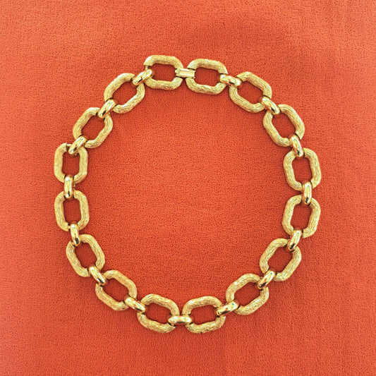 Ras-de-cou Vintage à Larges Maillons Dorés Années 70-80