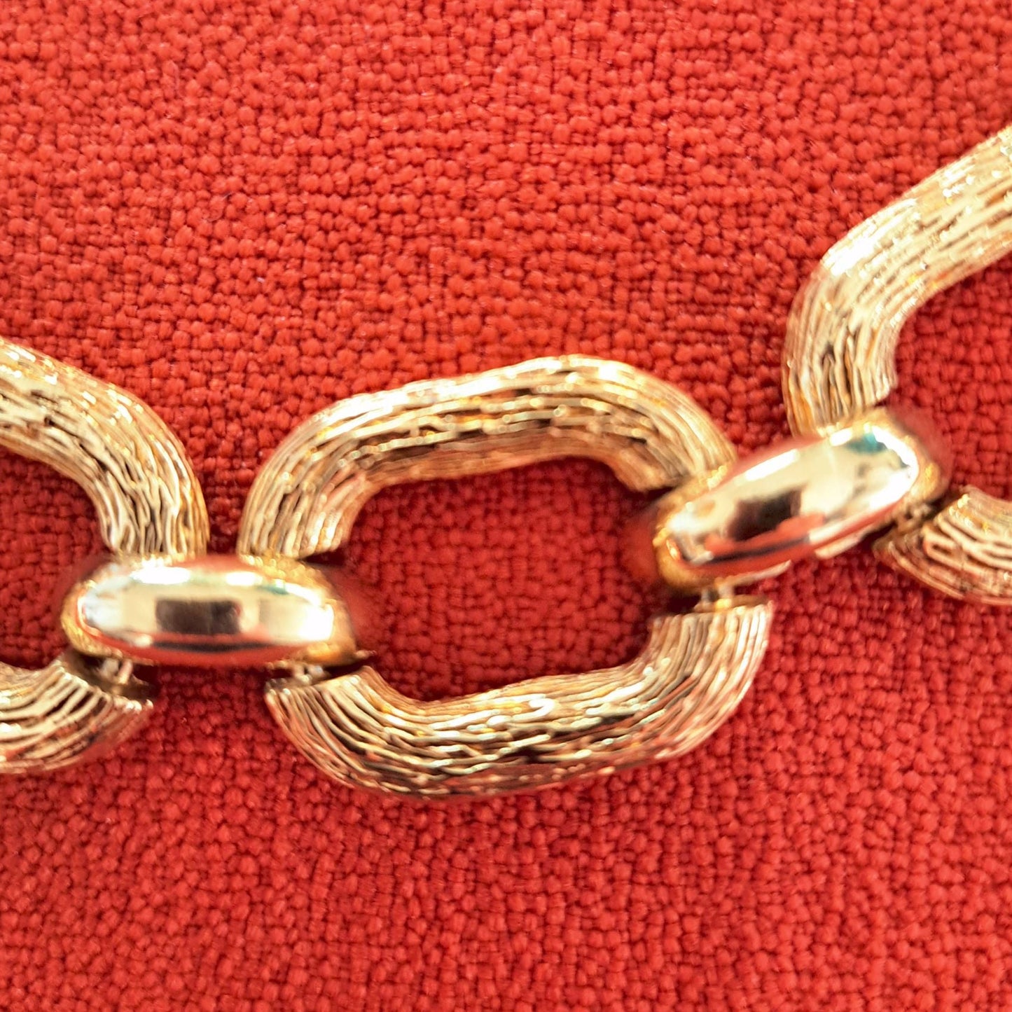 Ras-de-cou Vintage à Larges Maillons Dorés Années 70-80